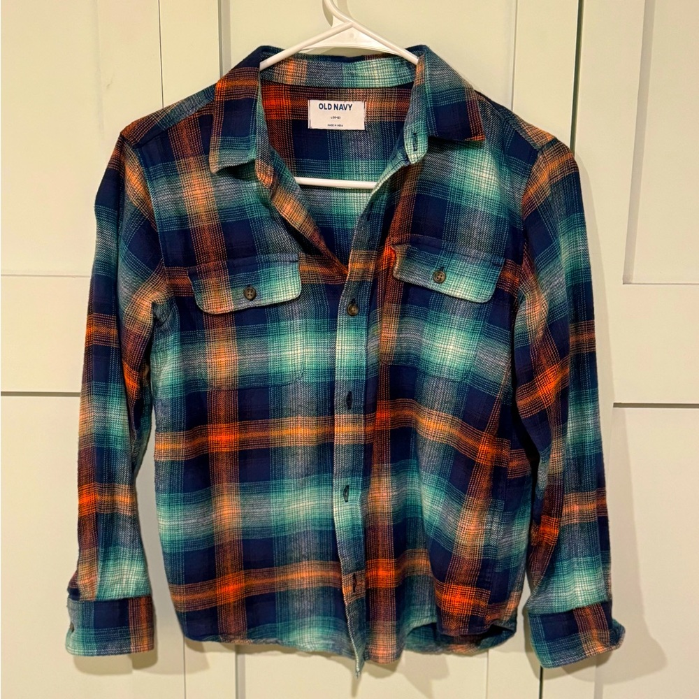 Old Navy boys flannel button up